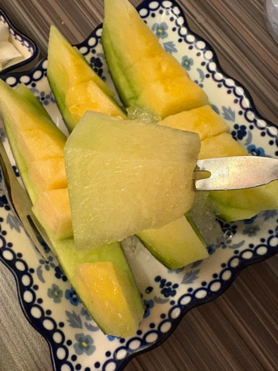 Plate of seasonal melon