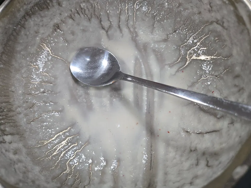 Empty kongguksu bowl with all the broth finished