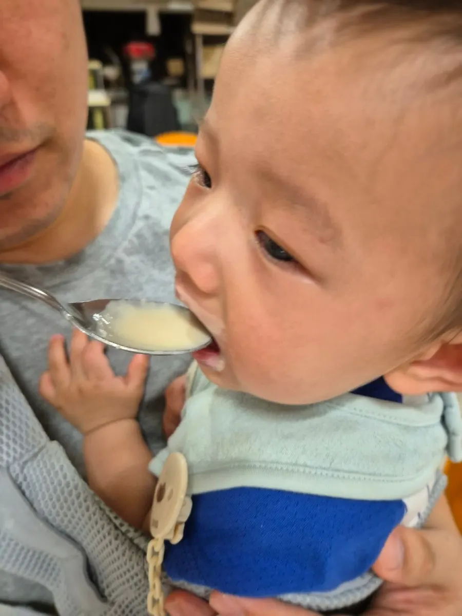 A bowl of kongguksu shared with the baby