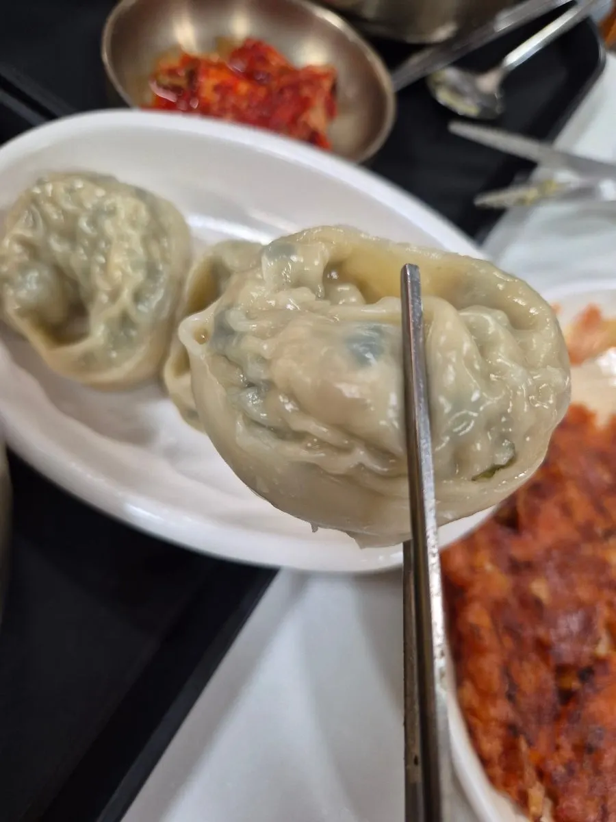 Cross-section of kimchijeon with squid inside