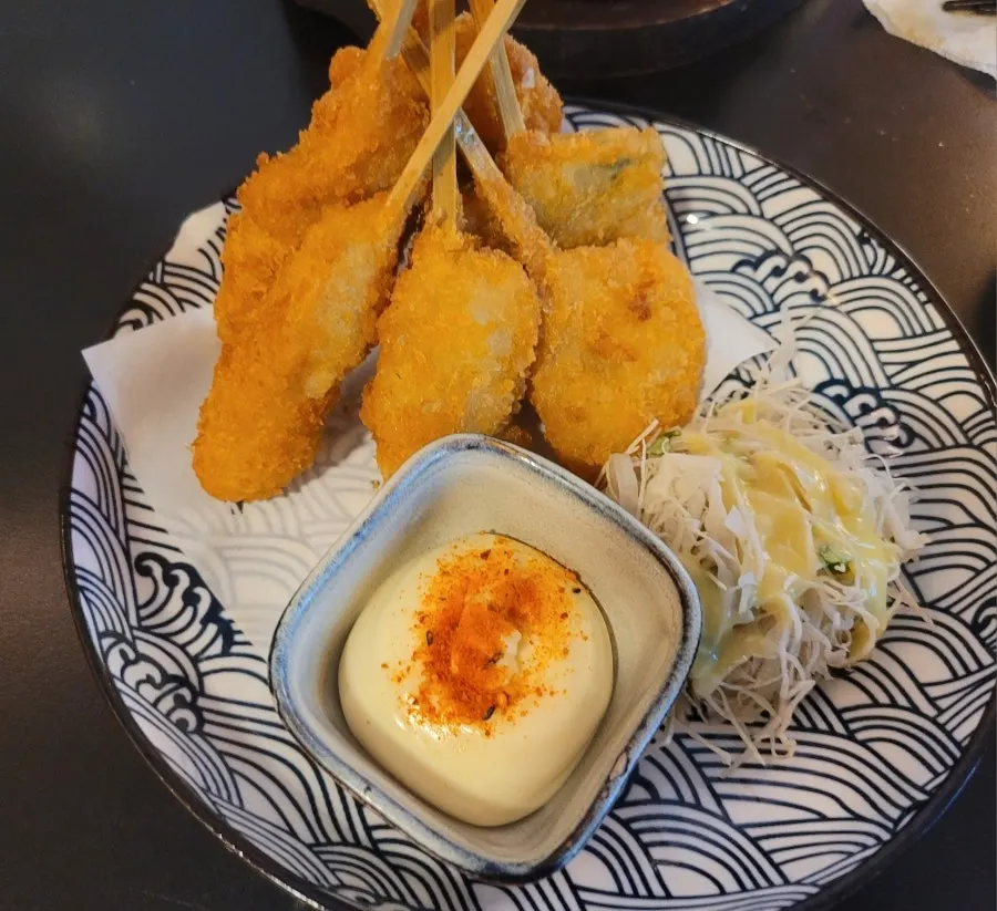 Mentaiko cheese potatoes topped with cheese