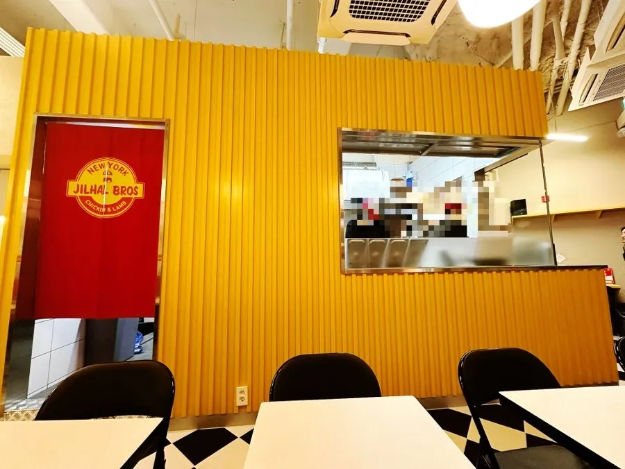 Interior with two-person tables