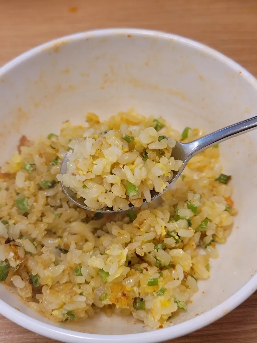 Close-up of fried rice cooked in the pot