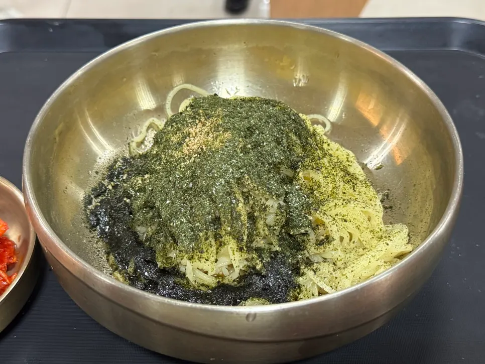 Crisply cooked kimchi pancake