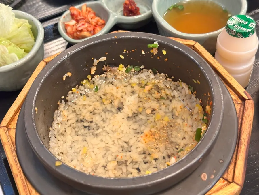 식사 마무리 누룽지 숭늉