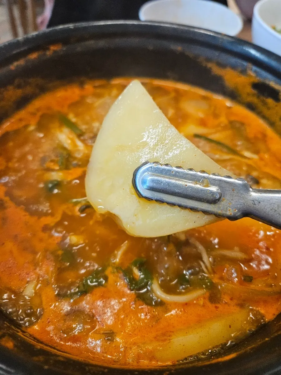 Vegetables in the kalguksu pot