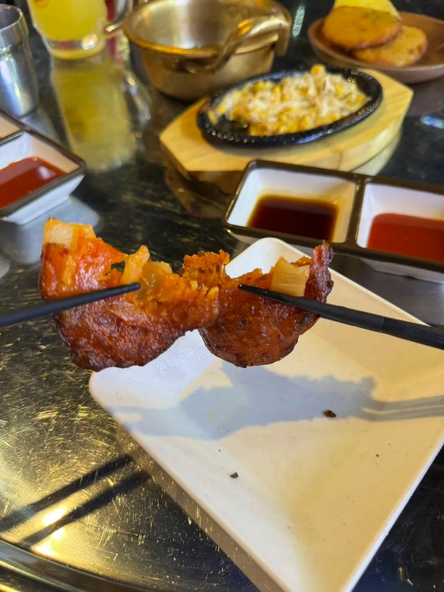 Crispy fried kimchi pancake