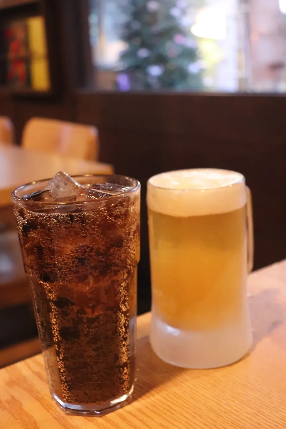 A refreshing glass of lemon draft beer