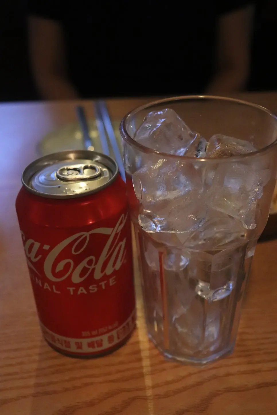Lemon draft beer and cola on the table