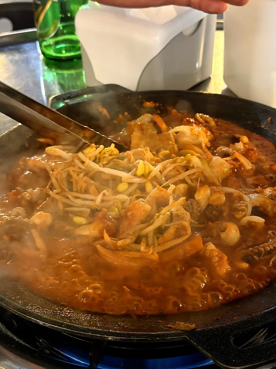 Added rice cake sari tossed in sauce