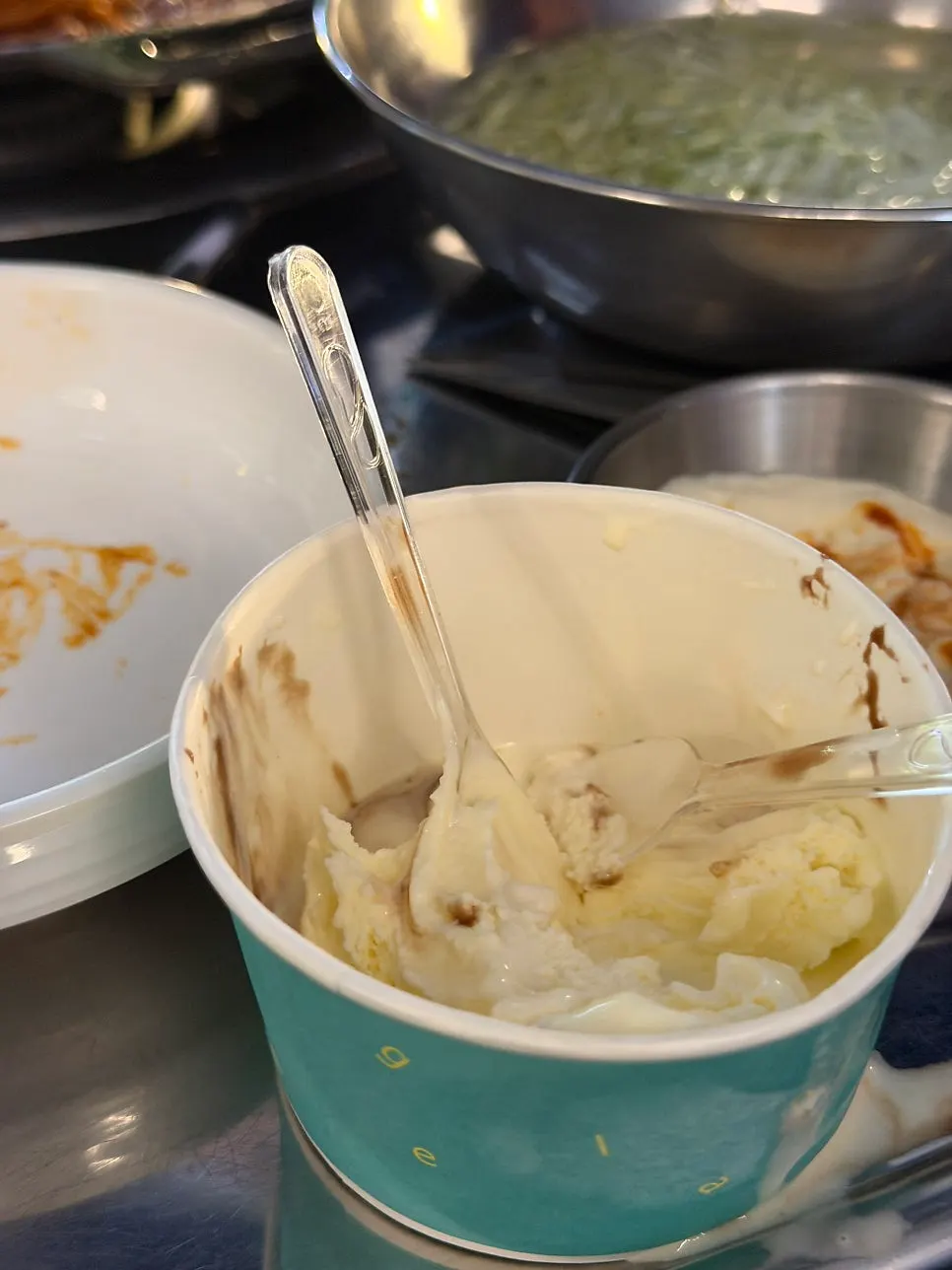 Ice cream chosen as dessert after the spicy meal