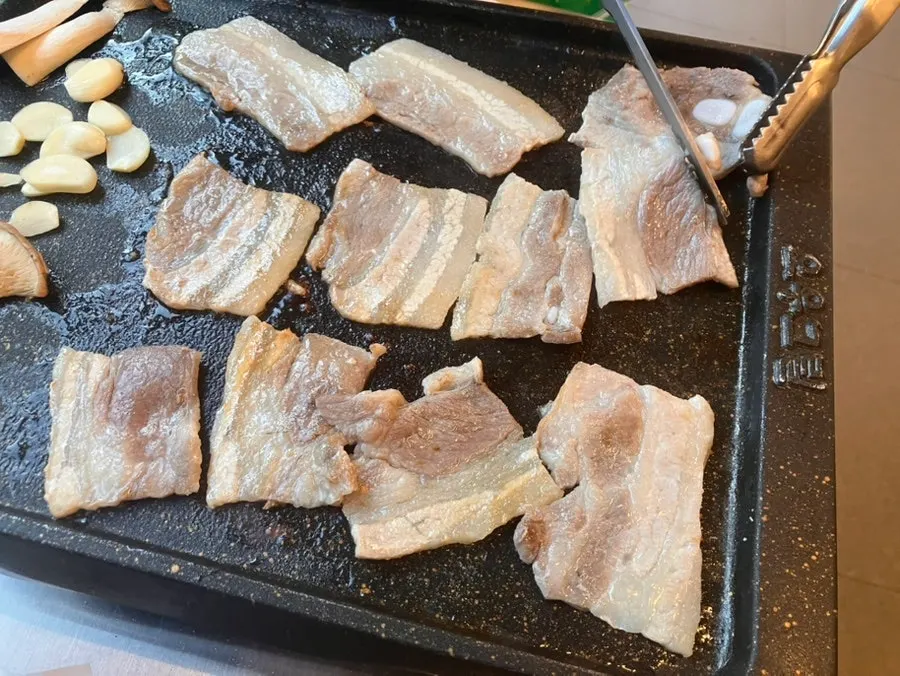 냉삼과 버섯, 미나리 조합