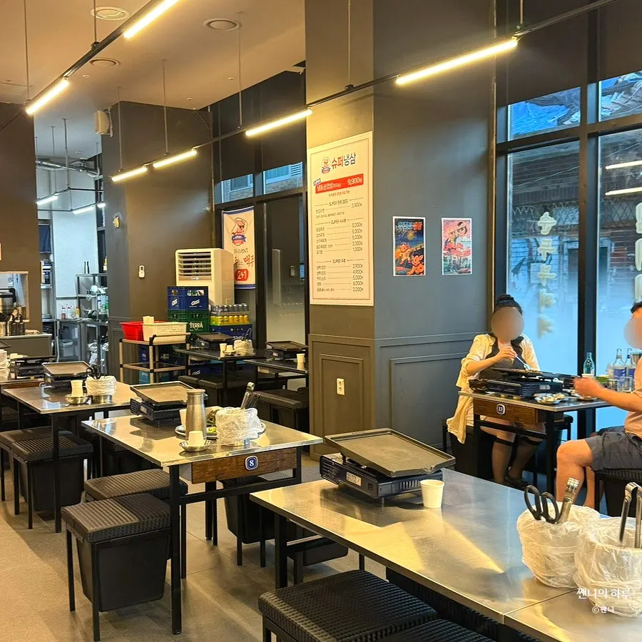 Comfortable barbecue restaurant interior