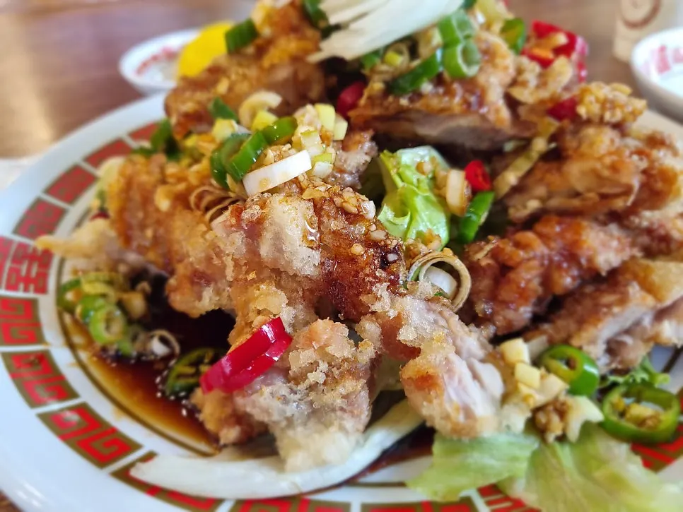 Photo of lightly colored fried yurin-gi
