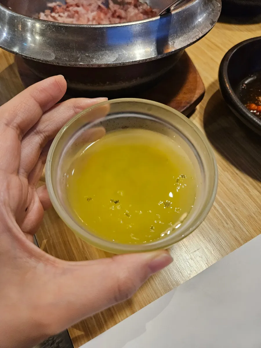 Refreshing green tangerine juice served as dessert