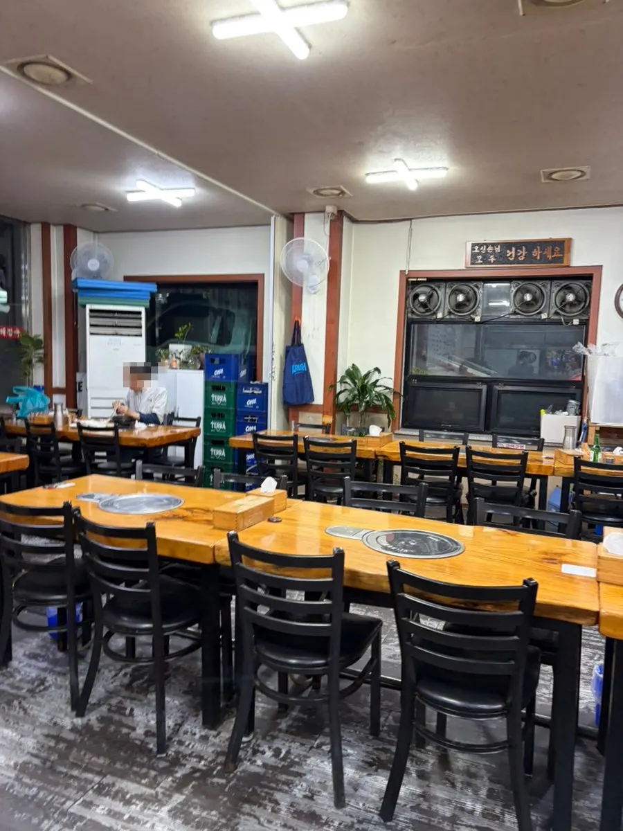 Spacious seating inside the restaurant