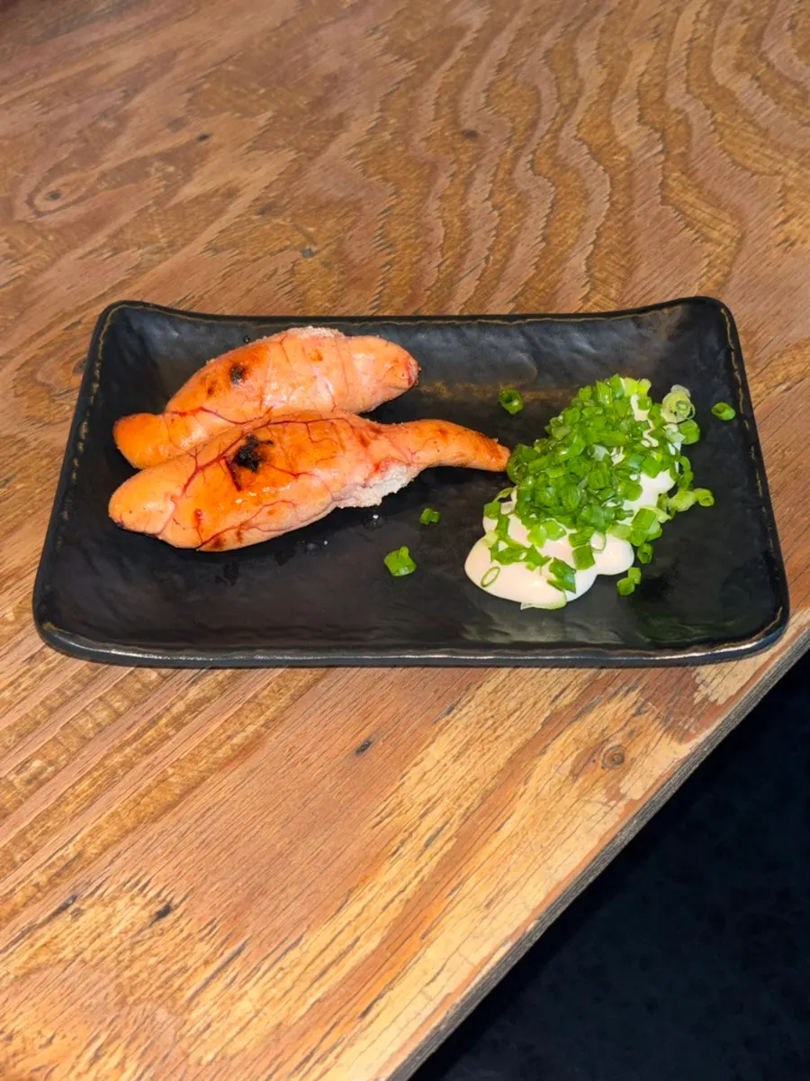 Chicken skewers and grilled egg from the Autumn, Together set
