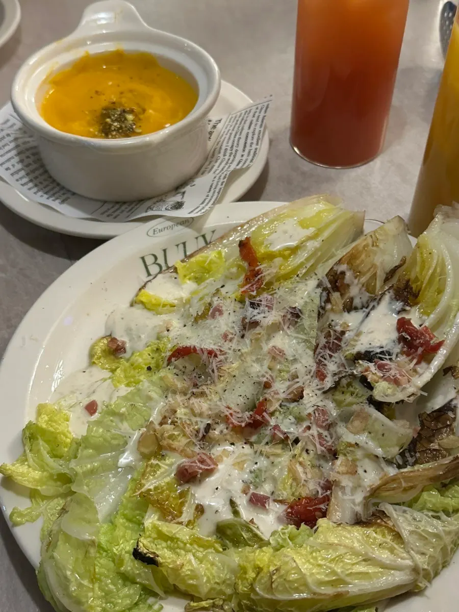 Napa cabbage Caesar salad