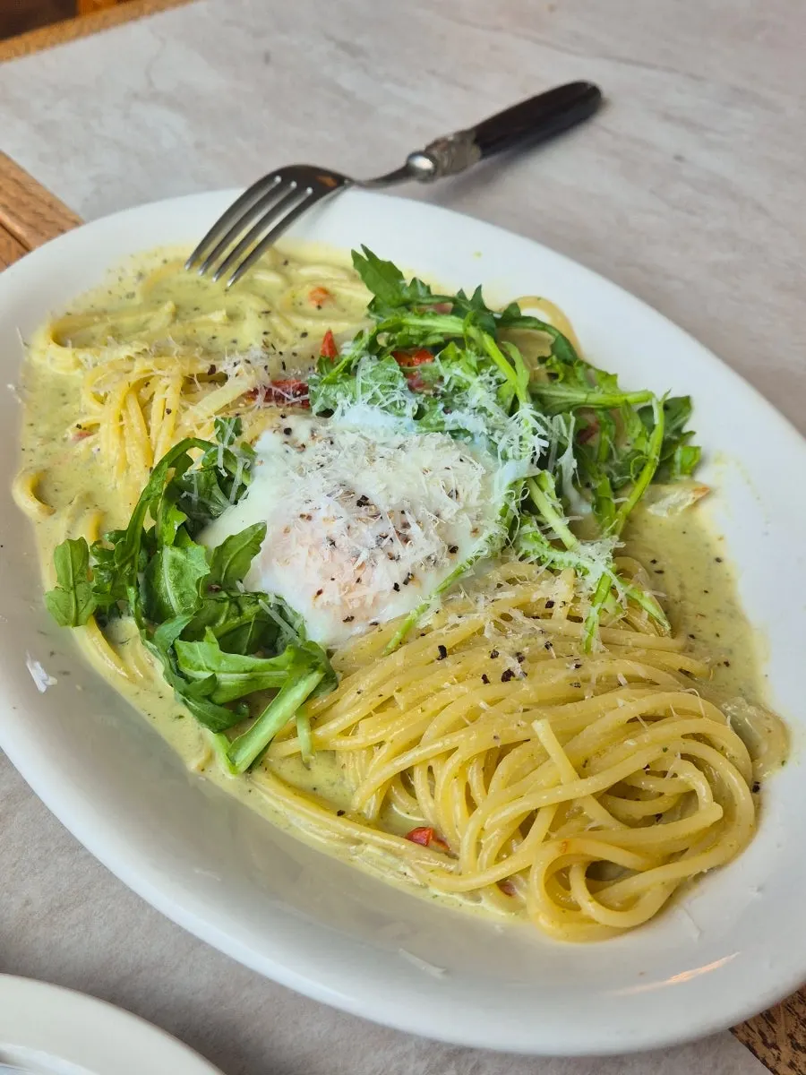 Basil pesto cream pasta