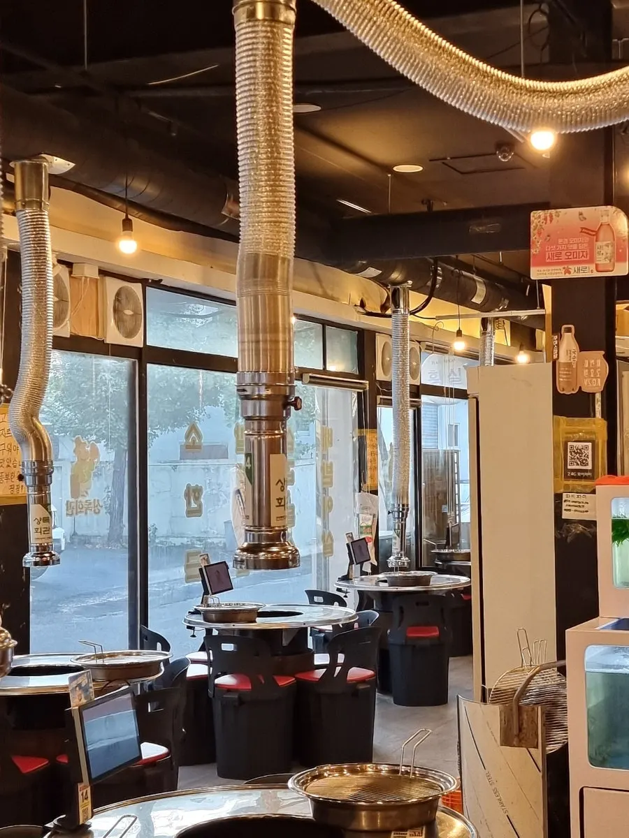 Restaurant interior during a quieter early hour