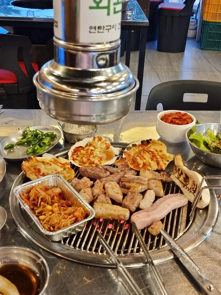 Thick meat cut with scissors
