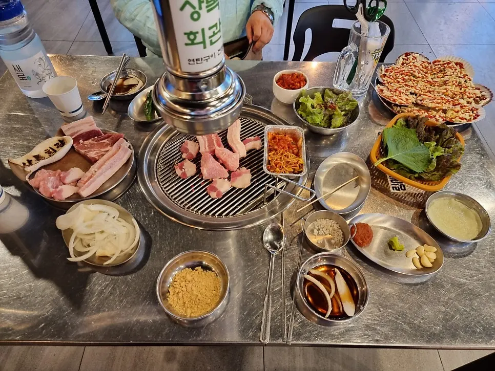 Soybean paste stew served in a stone pot to finish the meal