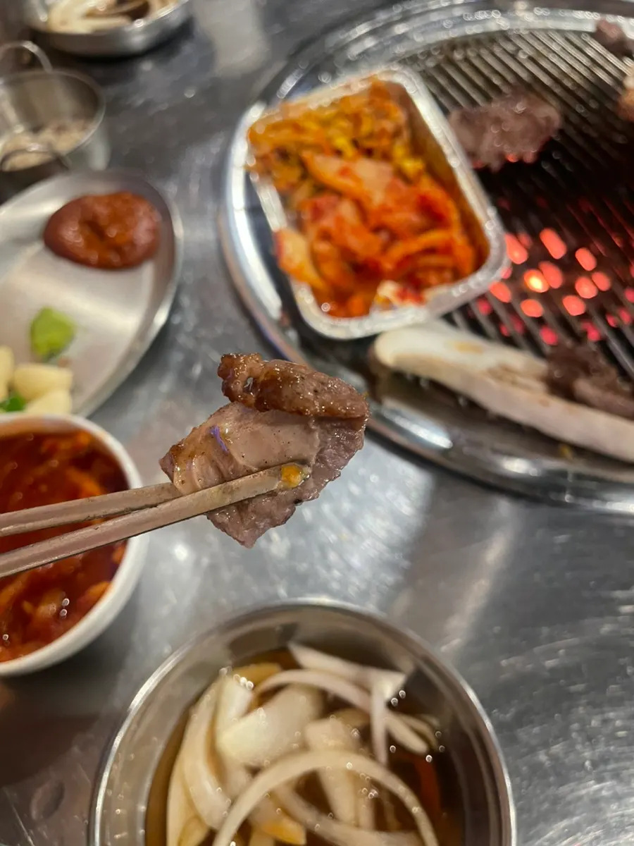 A tender, well-cooked piece of galmaegi-sal