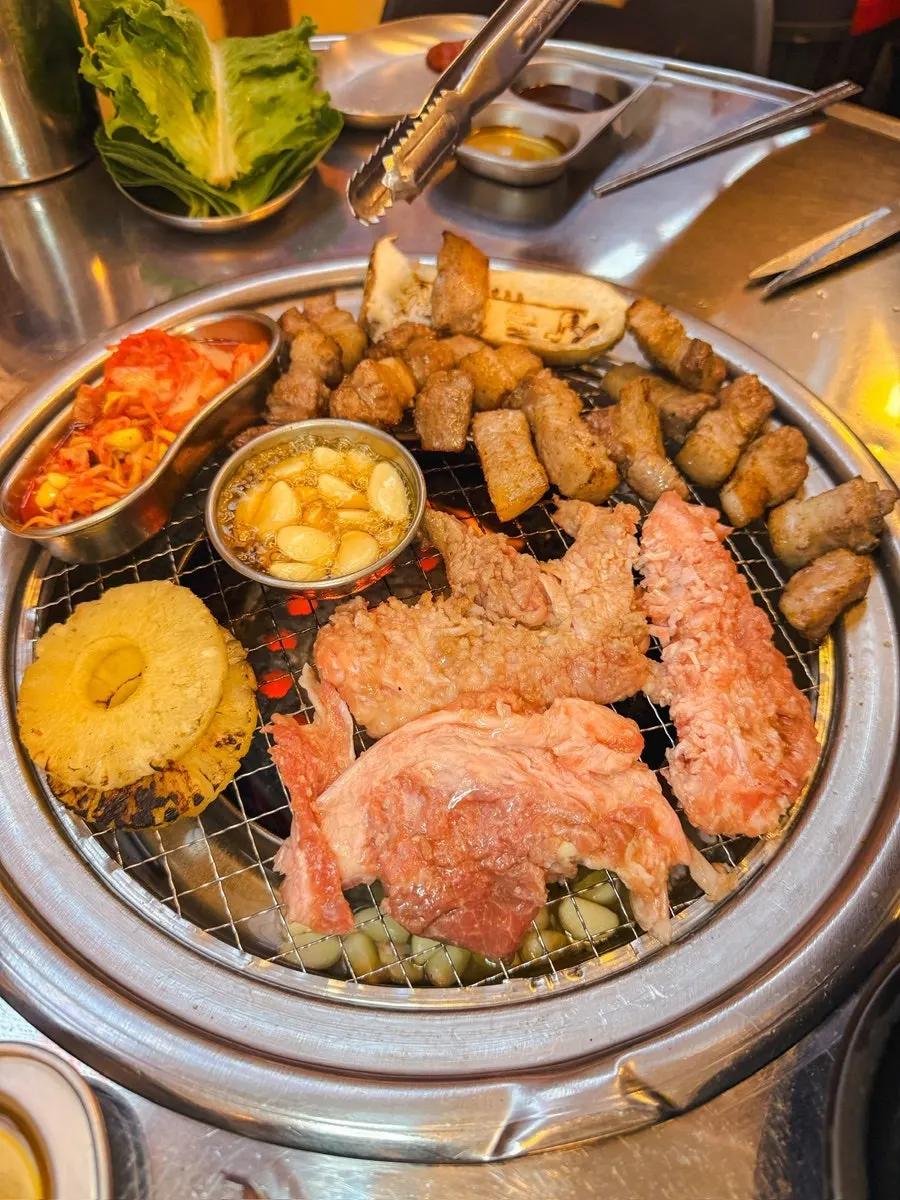 A golden-grilled piece of pork belly