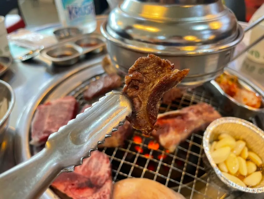 상록회관 연탄구이 원산지 표시판