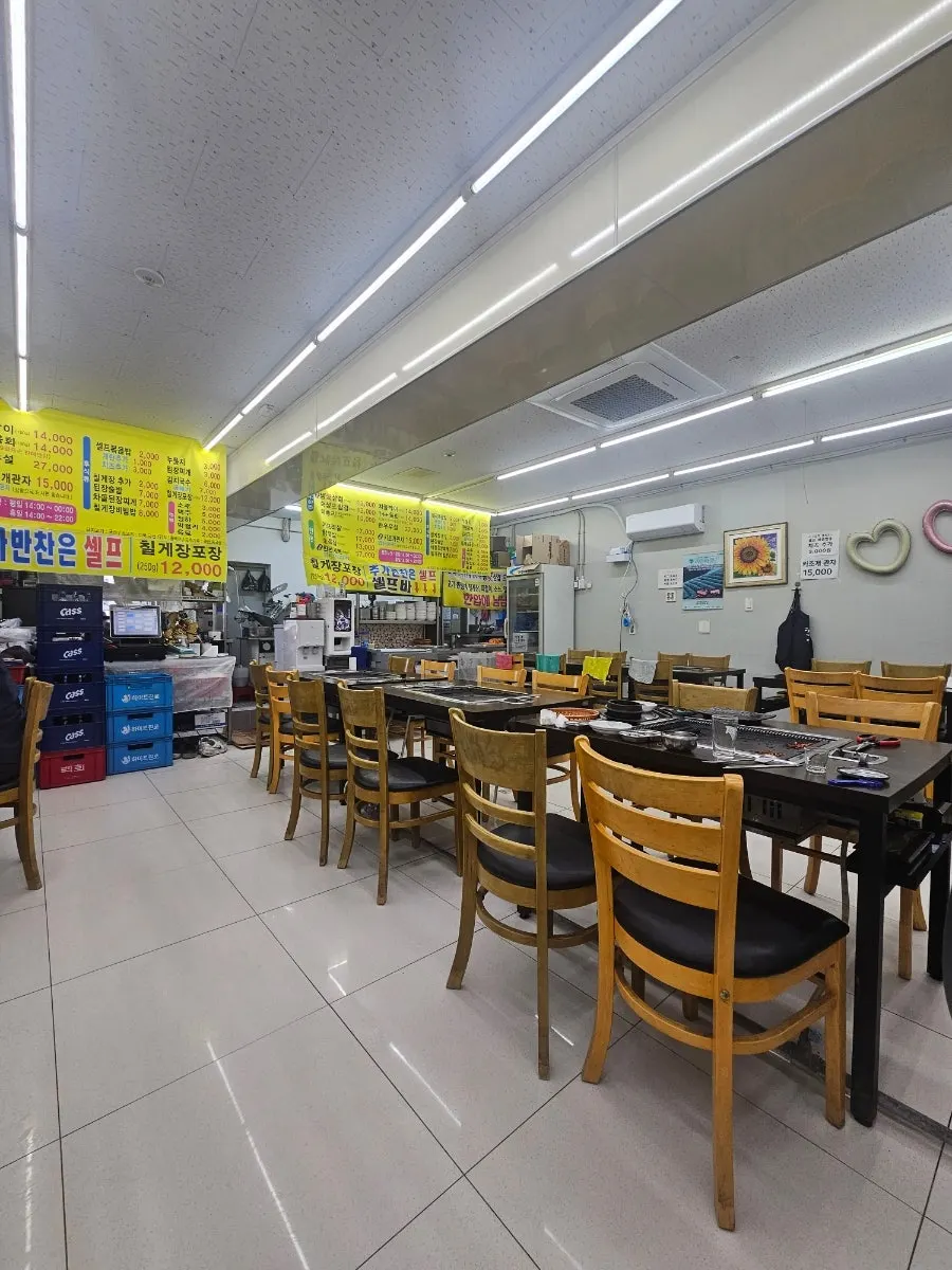 Final meal scene at Myeongmun Restaurant