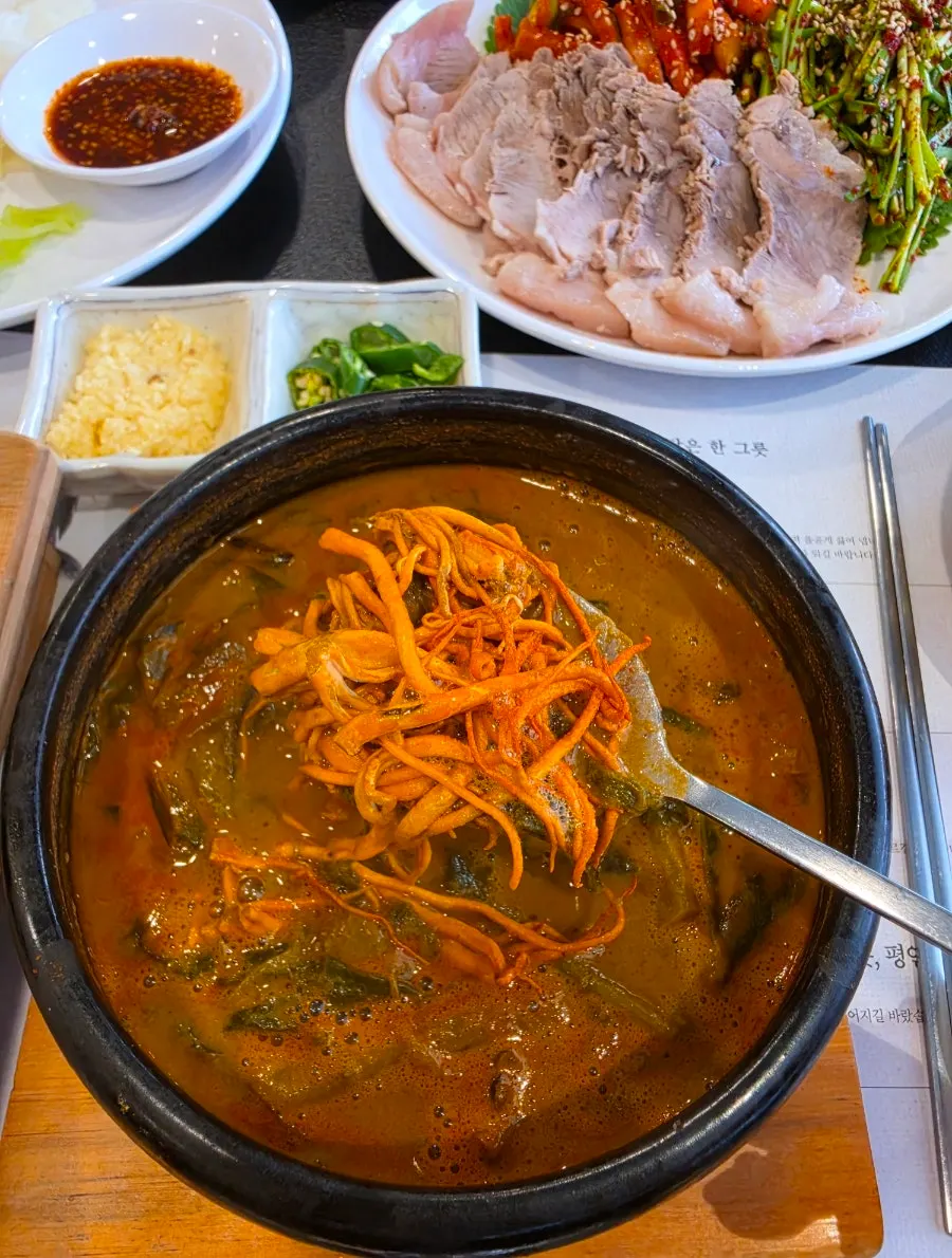 A bowl of cordyceps loach soup at Sangol Chueojeong