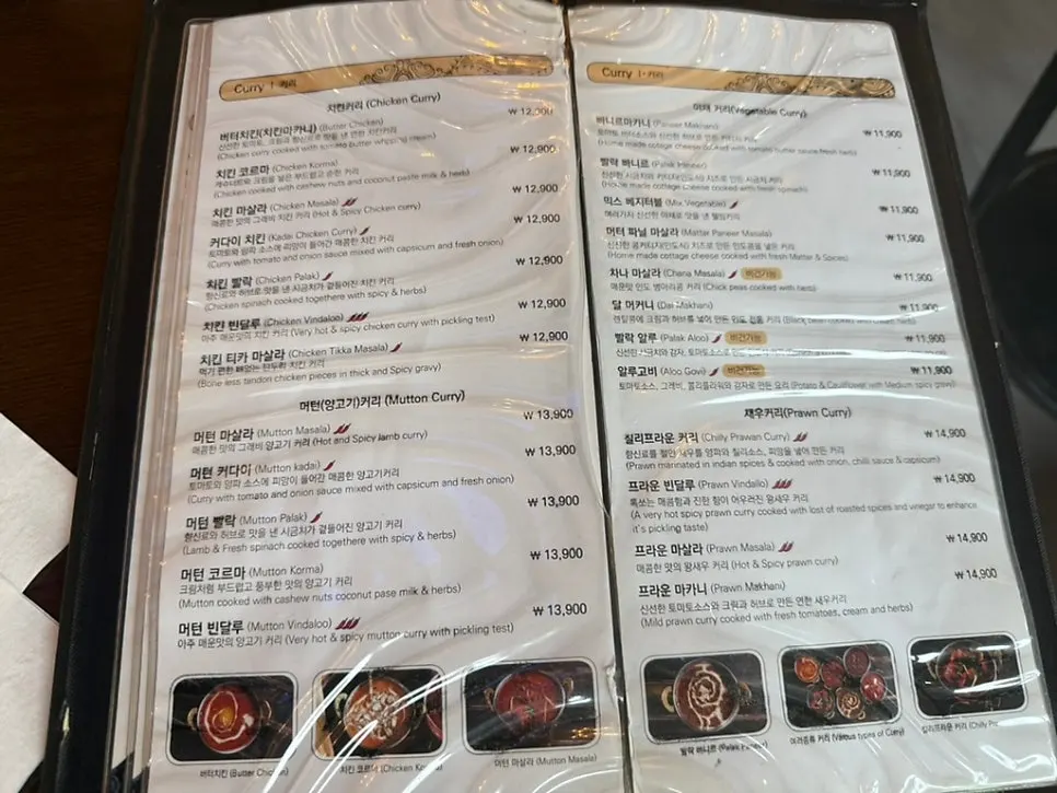 Meal with curry and naan set together