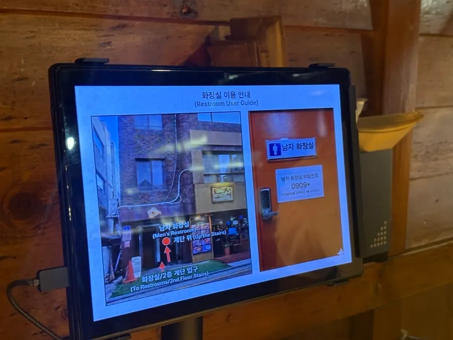 Thực đơn thịt xem trên kiosk tại bàn