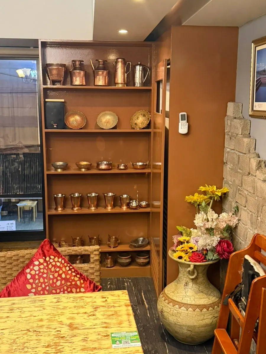 Indian-style decorated dining space