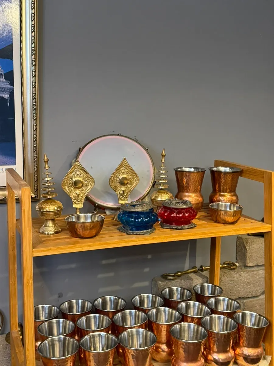 Dining area with Indian-style decorations
