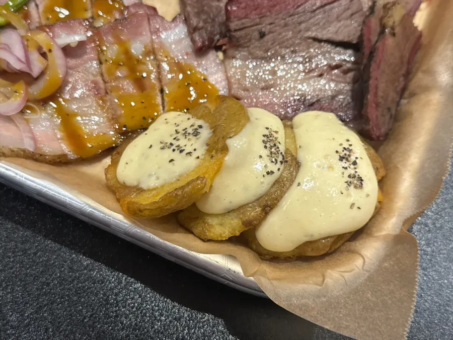 The BBQ table set with four sauces