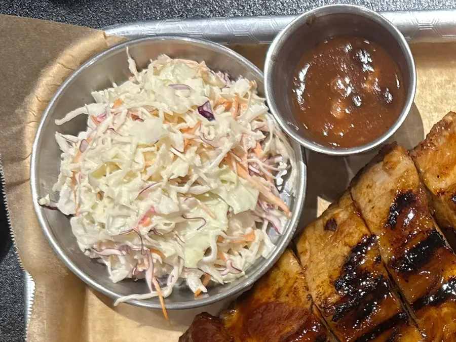 The ribs set with all six side dishes
