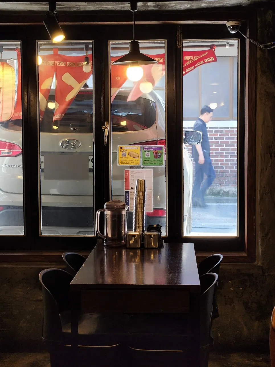 Inside Ramen Truck with its open kitchen