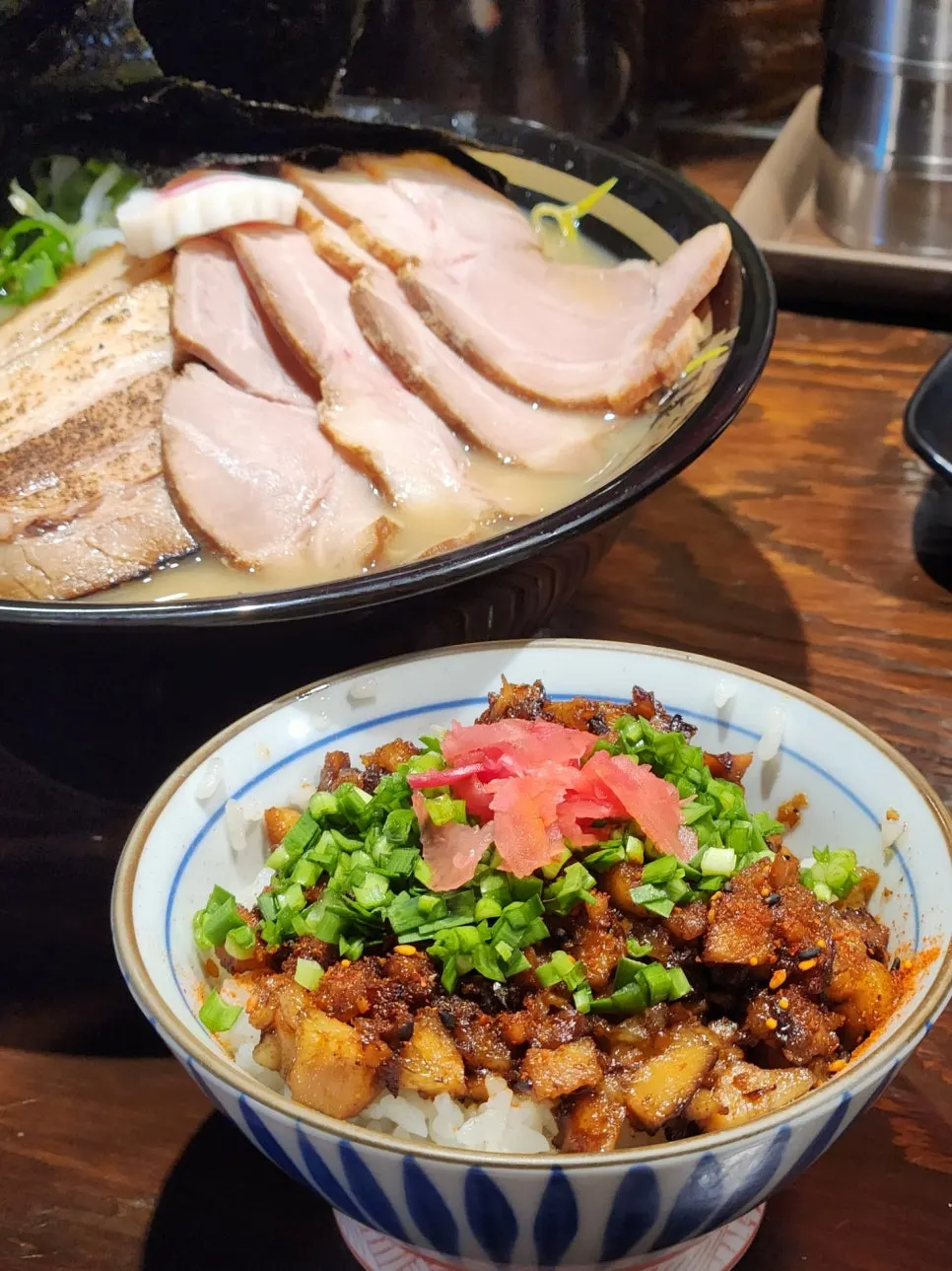 Mini chashu-don with ginger