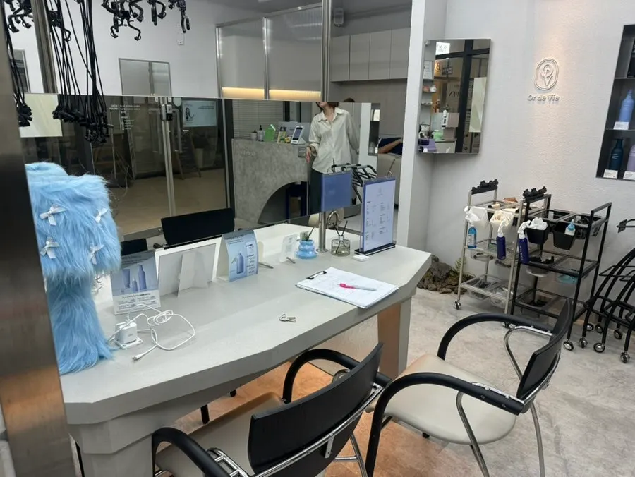 Hair salon interior before the consultation