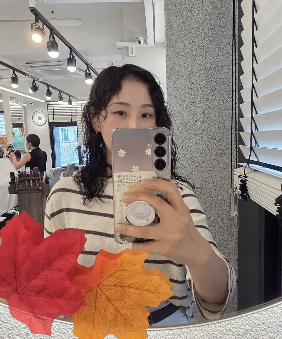 Finished hippie perm with added root volume