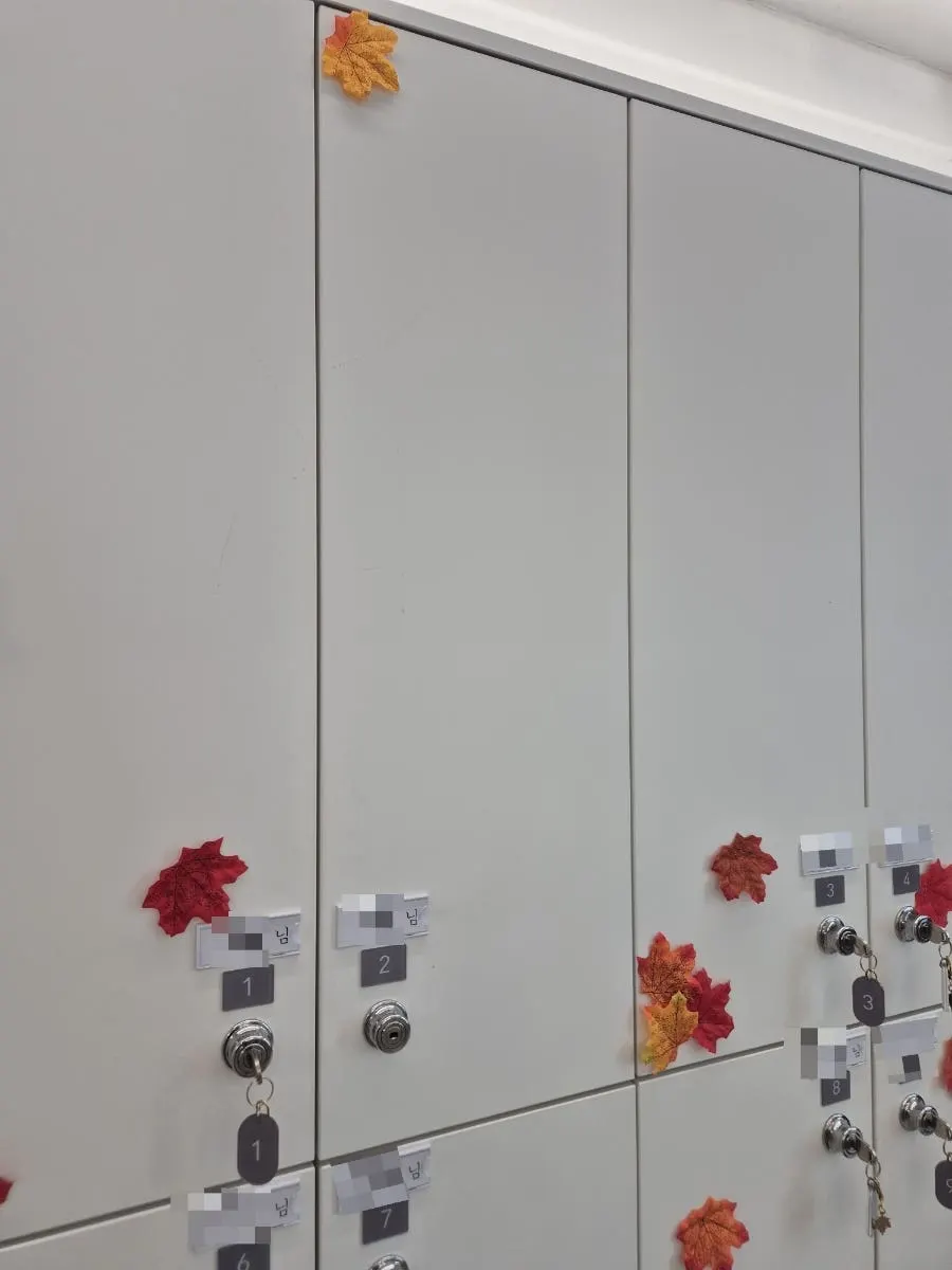 Locker room set up with the guest's name