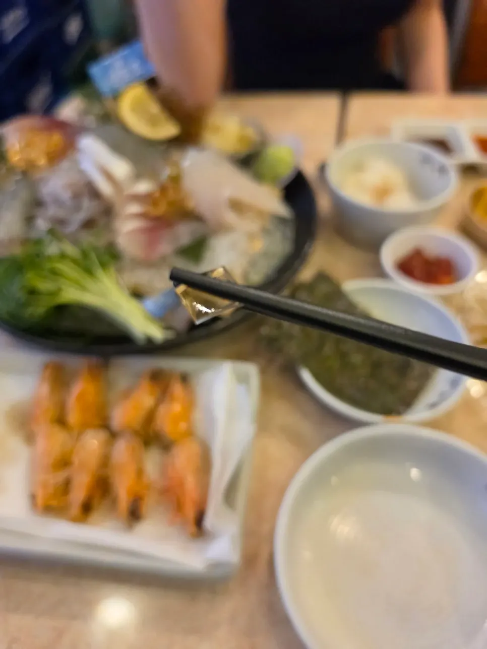 황금색 가스오부시 젤리 클로즈업