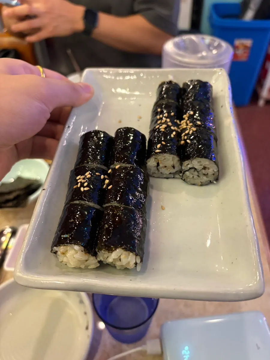 Close-up of chewy pattern squid sashimi