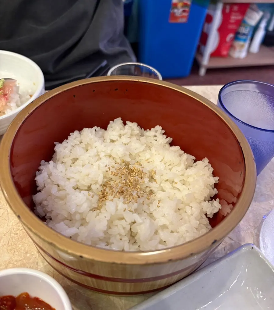 Additional order of salted gimbap and sushi rice
