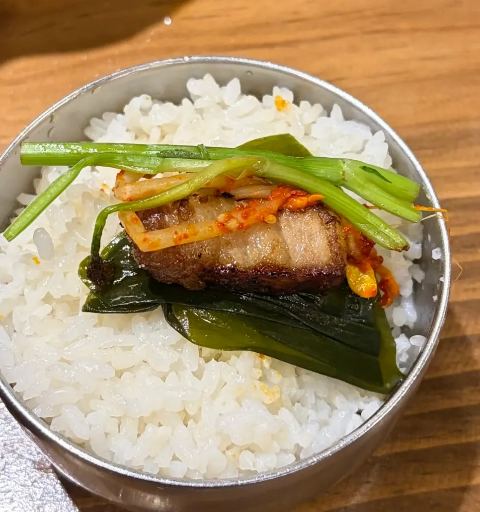 Golden-brown grilled domestic raw pork belly