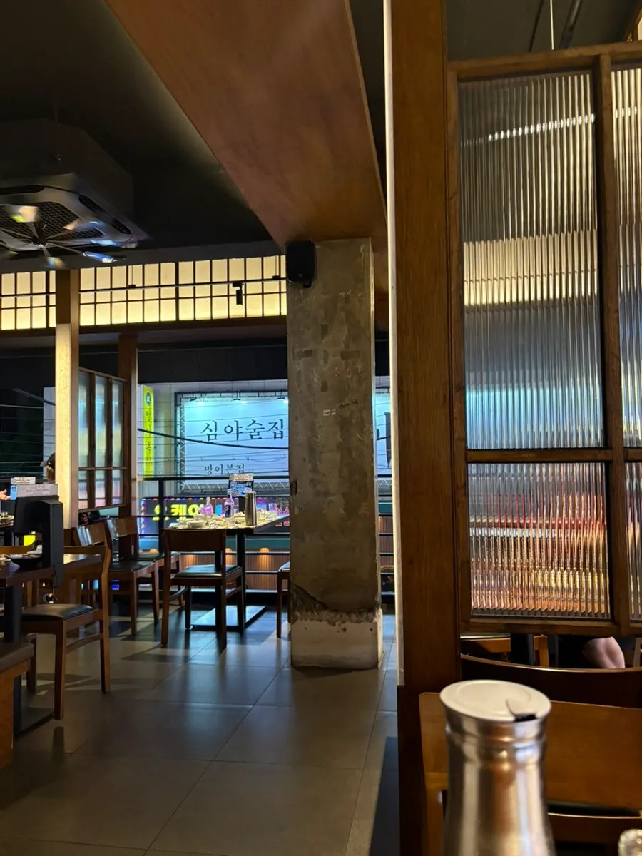 View of table seating with generous spacing