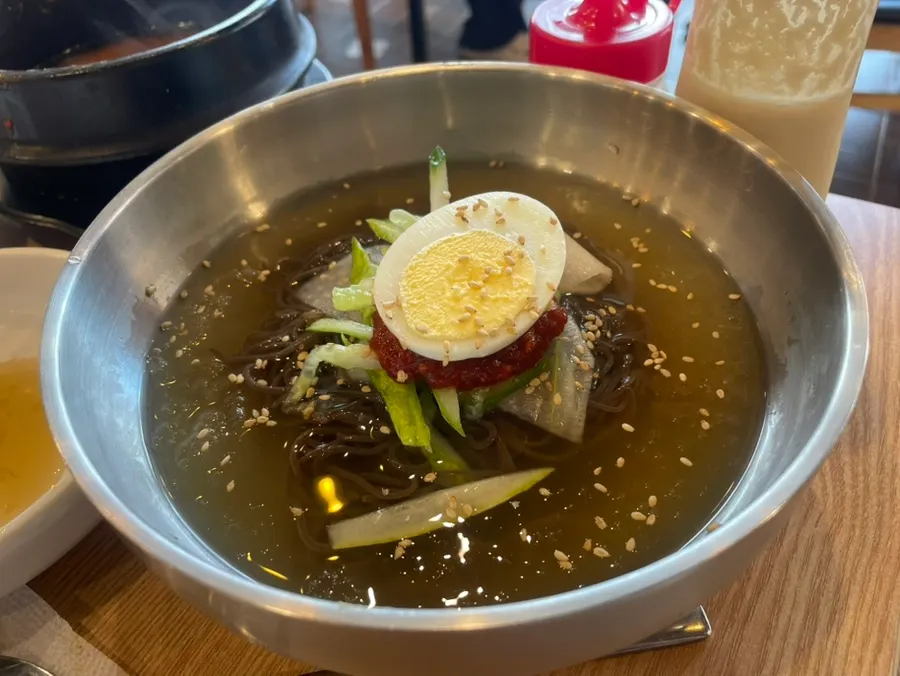 Mul naengmyeon with icy broth