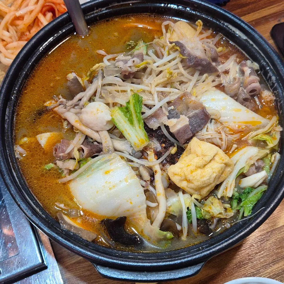 Basic mala tang with added meat