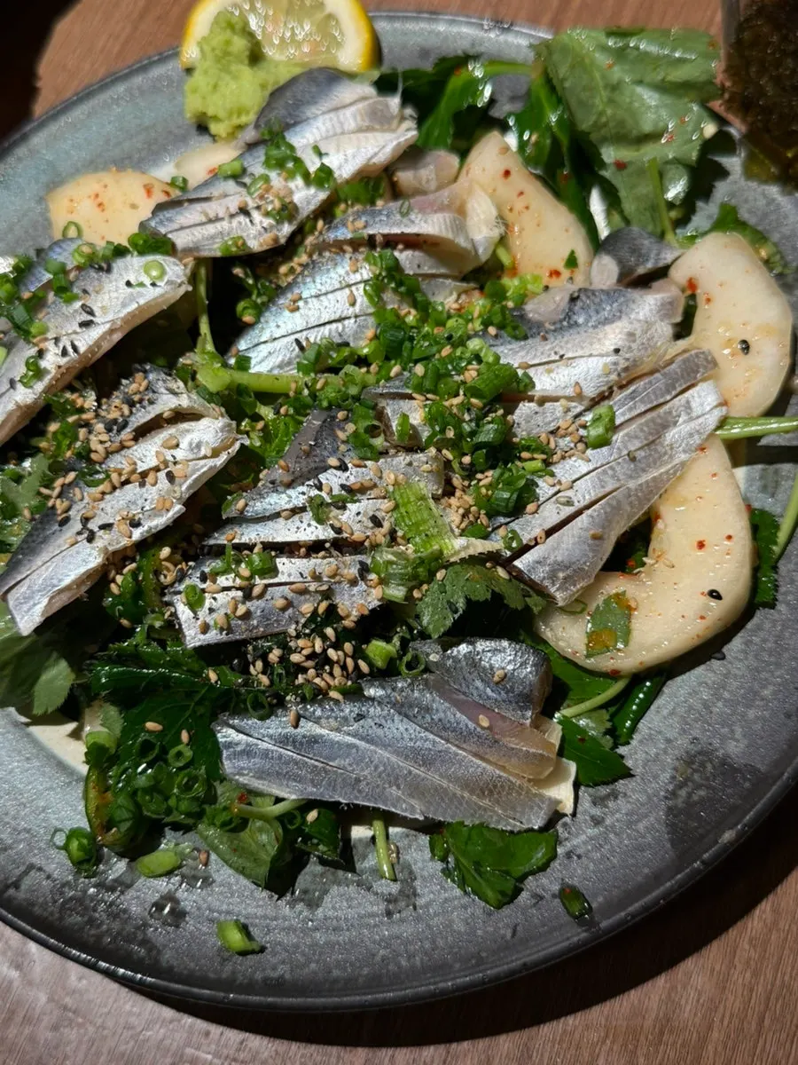 수산장 광어도미회 접시